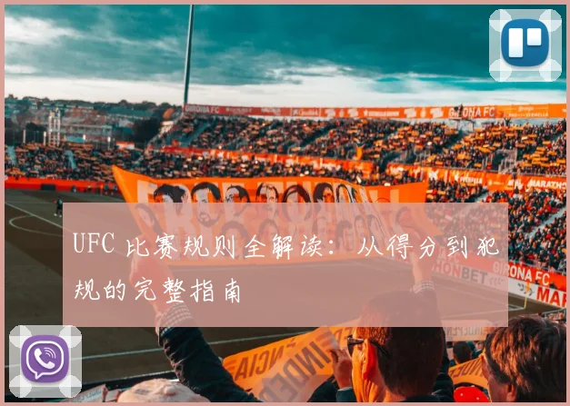 UFC 比赛规则全解读:从得分到犯规的完整指南